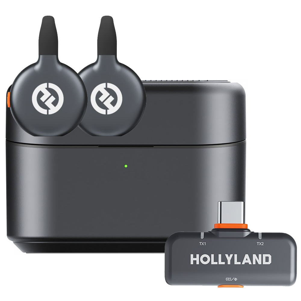 Micrófono Hollyland Lark M2S Lavalier Duo Wireless USB-C - Space Gris