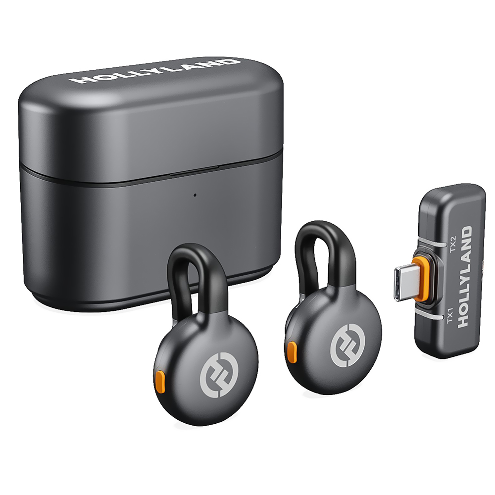 Micrófono Hollyland Lark M2S Lavalier Duo Wireless USB-C - Space Gris