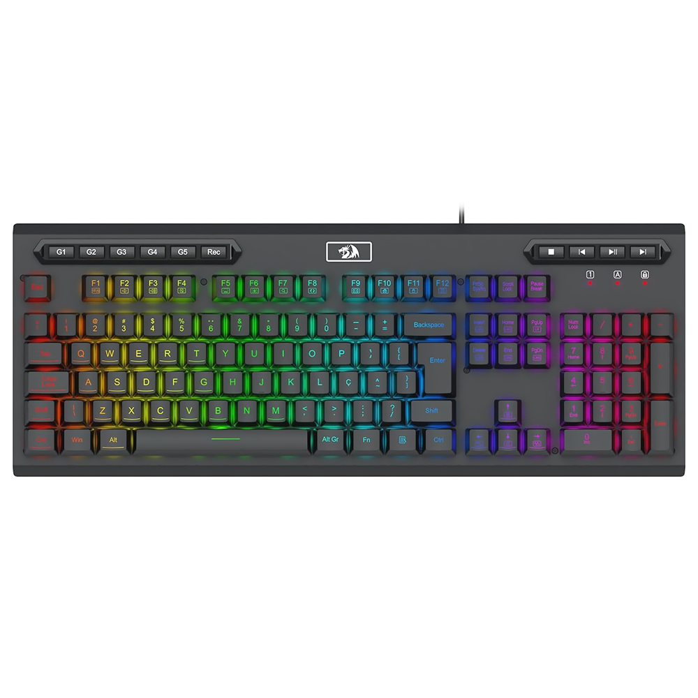 Teclado Gamer Redragon K513-RGB Aditya USB RGB Inglés Negro