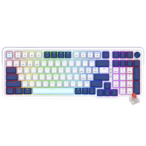 Teclado Gamer Mecánico Redragon K686WB-RGB-PRO Eisa Wireless RGB RED Inglés - Branco Azul