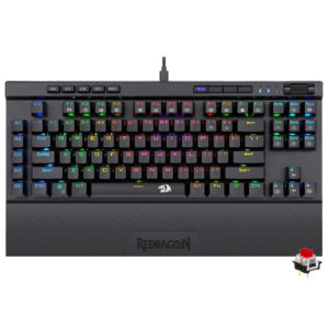 Teclado Gamer Mecánico Redragon K587RGB-PRO Magic-Wand Pro Wireless RGB RED Inglés Negro