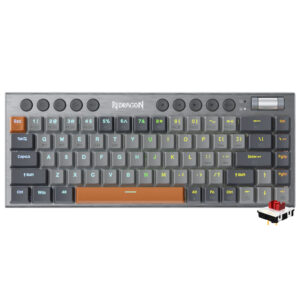 Teclado Gamer Mecánico Redragon K609GG-RGB-PRO Horus SE Mini Wireless RGB RED Inglés Gris