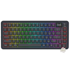 Teclado Gamer Mecánico Redragon K708-RGB-PRO Flekact Pro Wireless RGB LCD Inglés Negro