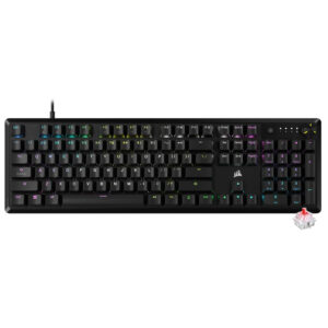 Teclado Gamer Mecánico Corsair K70 Core USB RGB RED Inglés Negro (CH-910971E-NA)