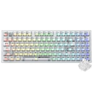 Teclado Gamer Mecánico REDRAGON K658CT-RGB-Pro Irelia Pro Wireless RGB Inglés-Transparente