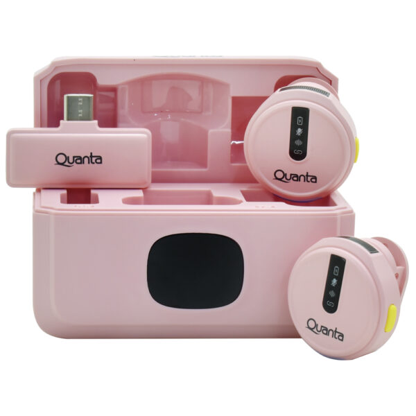 Micrófono Quanta QTMDM30 Wireless USB-C - Rosa