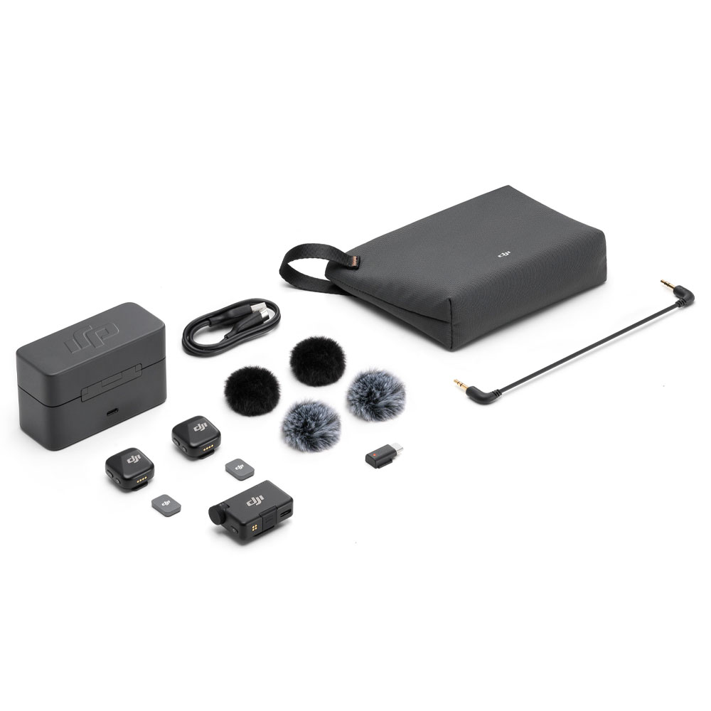 Micrófono DJI Mic Mini Wireless 2TX + 1RX USB-C Negro