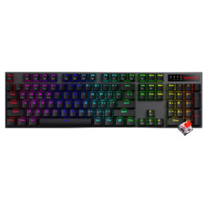 Teclado Gamer Mecánico Redragon K556RGB-PRO Dharma Pro Wireless RGB Inglés Gris