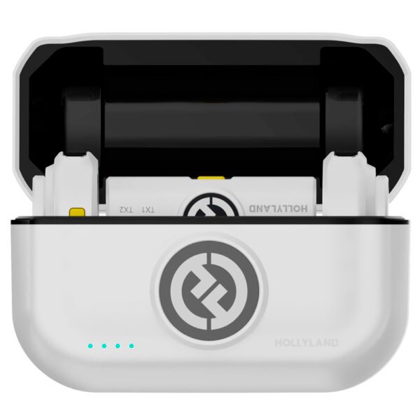 Micrófono Hollyland Lark M2 Lavalier Duo Wireless Lightning - Ivory Blanco