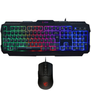 Teclado + Mouse MSI Forge GK100 Combo USB RGB Español Negro
