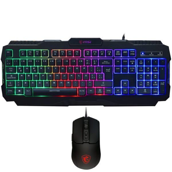 Teclado + Mouse MSI Forge GK100 Combo USB RGB Español Negro