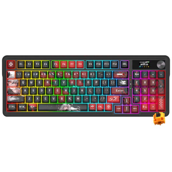 Teclado Gamer Mecánico REDRAGON K719AK-RGB-Pro Artemis Pro Wireless RGB Inglés-Negro