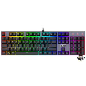 Teclado Gamer Mecánico Redragon K556RGB Devarajas USB RGB Red Inglés Negro