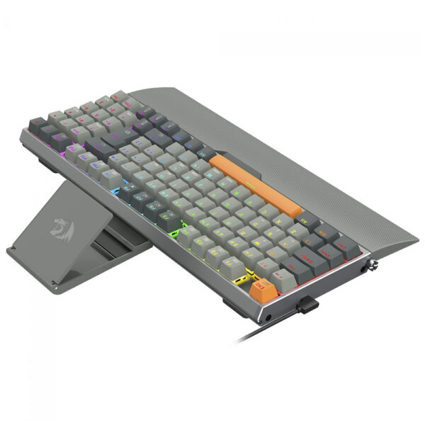 Teclado Gamer Mecánico Redragon K648GG-RGB Olaf Wireless RGB Red Inglés Gris
