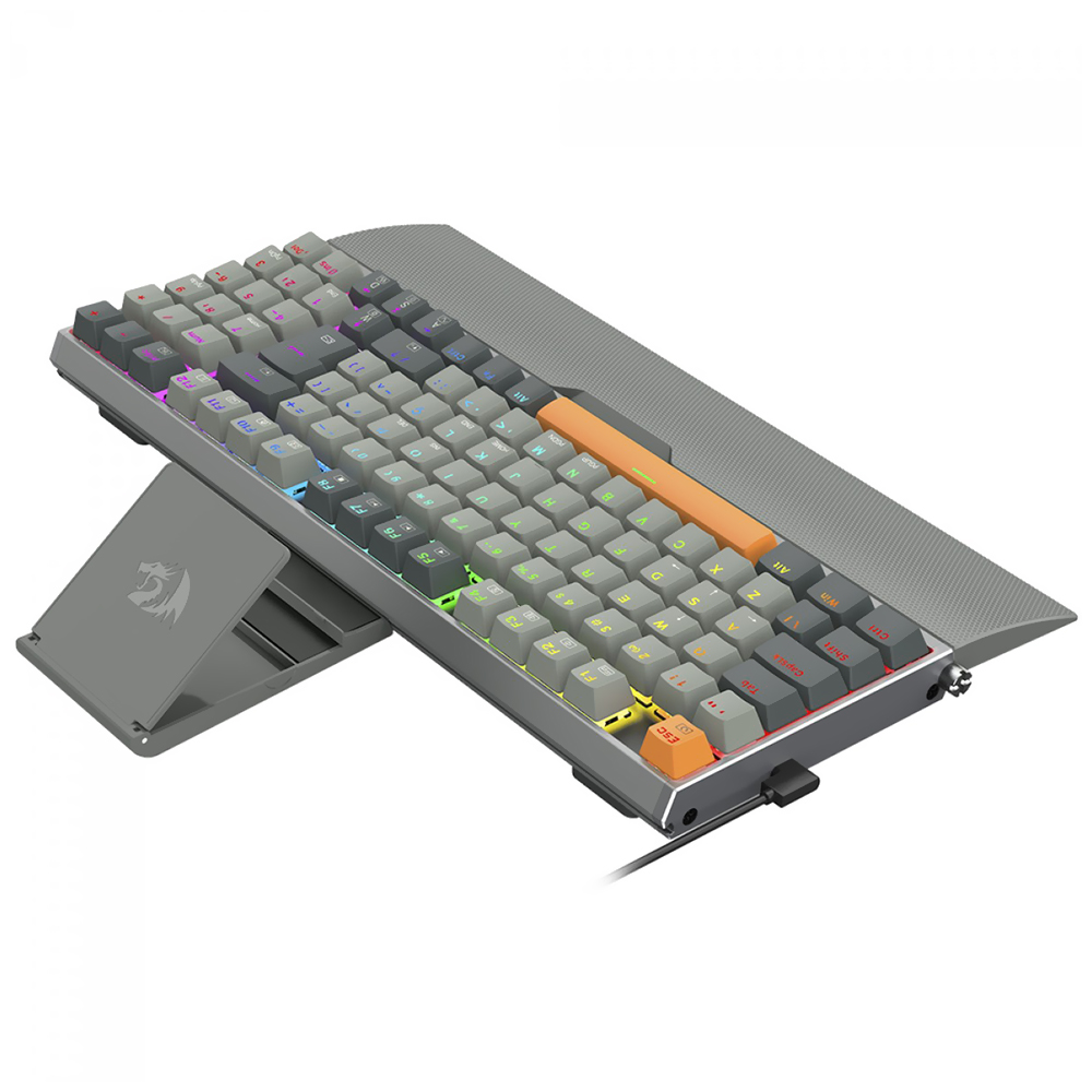 Teclado Gamer Mecánico Redragon K648GG-RGB Olaf Wireless RGB Red Inglés Gris