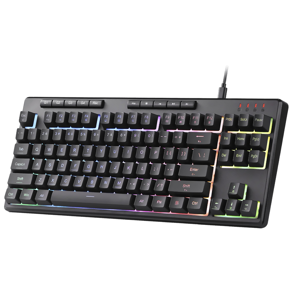 Teclado Gamer Redragon K516-RGB Shiva 87 USB RGB Inglés Negro