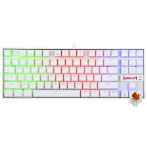 Teclado Gamer Mecánico Redragon K552W-RGB Kumara USB RGB Red Inglés Blanco