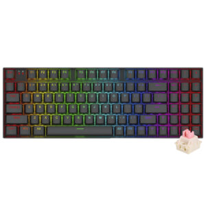 Teclado Gamer Redragon K736-PRO-M Nephrite Pro Wireless RGB Inglés Negro