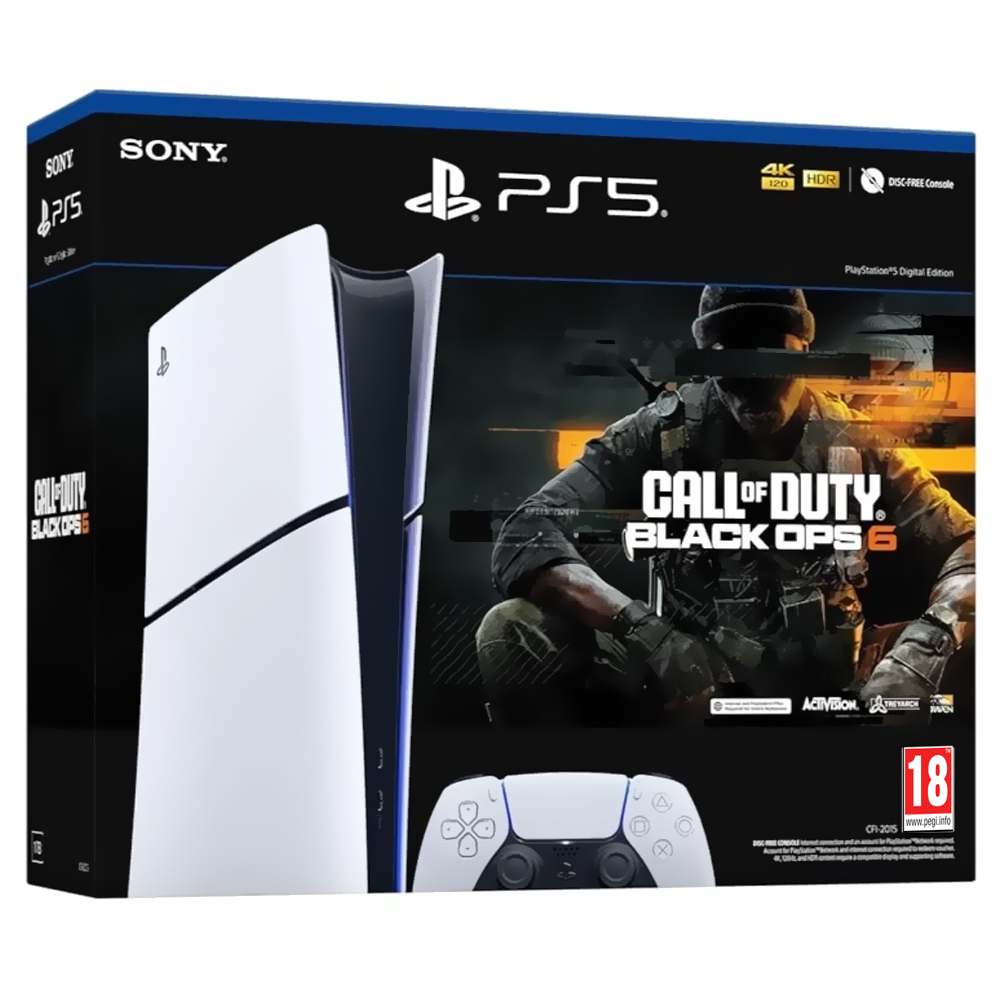 Consola Sony PlayStation 5 Slim CFI-2016 B01Y 1TB Digital Edition 220V Blanco + Juego Call of Duty Black Ops 6 (Europeo)