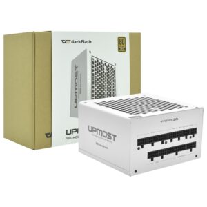 Fuente de Alimentación darkFlash UPT850GFM UPMOST 850W ATX Modular 80 Plus Gold Blanco