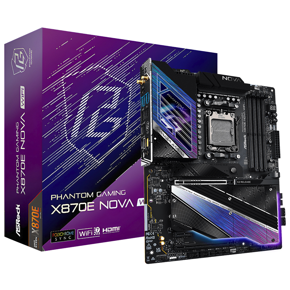 Placa Madre ASRock X870E Nova Wi-Fi Socket AM5 DDR5
