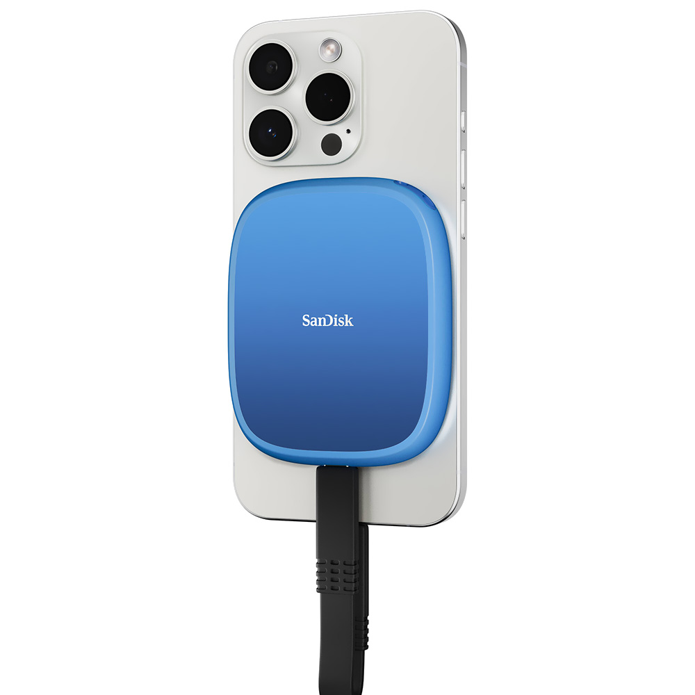 SSD Externo SanDisk 1TB Creator Phone Portátil / USB-C 3.2 - Azul (SDSSDE62C-1T00-G25)