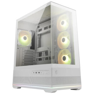 Gabinete Gamer MSI Mag Pano 110R PZ Micro ATX 4 Cooler ARGB Blanco