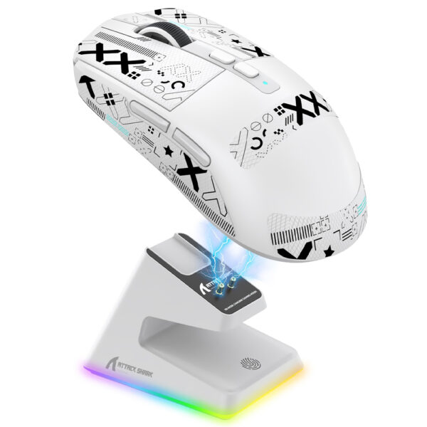 Mouse Gamer Attack Shark X6 Wireless / Bluetooth - Blanco