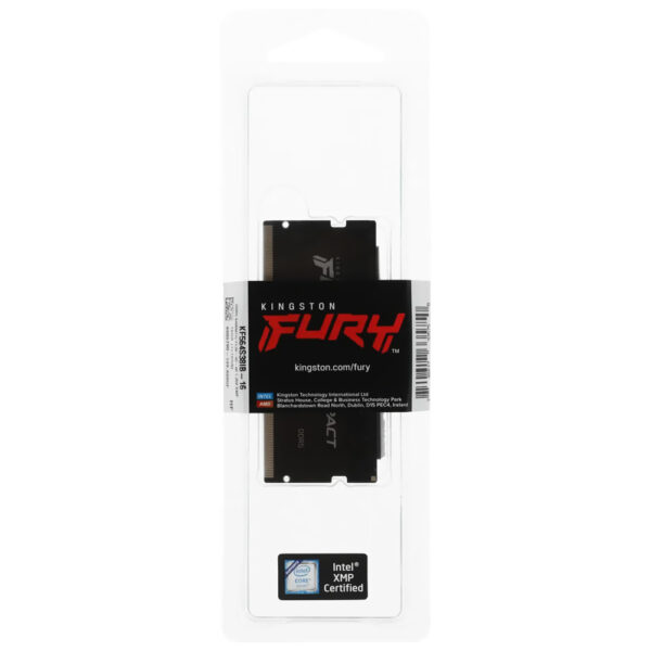 Memoria RAM Notebook Kingston Fury Impact DDR5 16GB 6400MHz Negro (KF564S38IB-16)