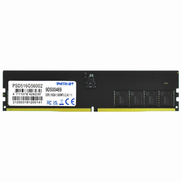 Memoria RAM Patriot Signature Line DDR5 16GB 5600MHz Negro (PSD516G56002)
