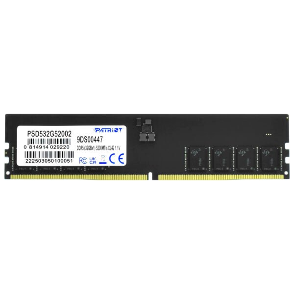 Memoria RAM Patriot Signature Line DDR5 32GB 5200MHz Negro (PSD532G52002)