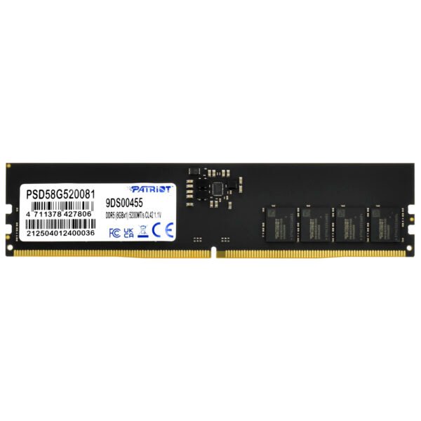 Memoria RAM Patriot Signature Line DDR5 8GB 5200MHz Negro (PSD58G520081)