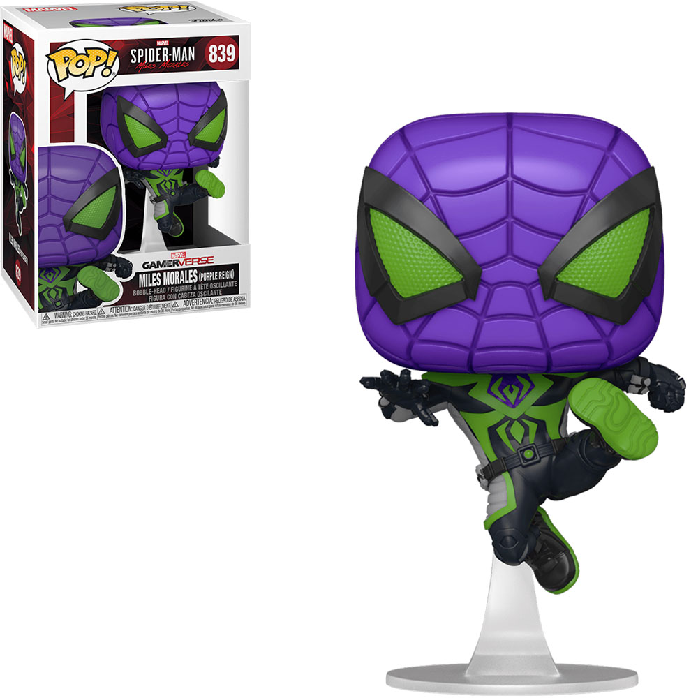 Funko Pop Marvel Gamerverse Spider-man - Miles Morales 839 (purple Reign)