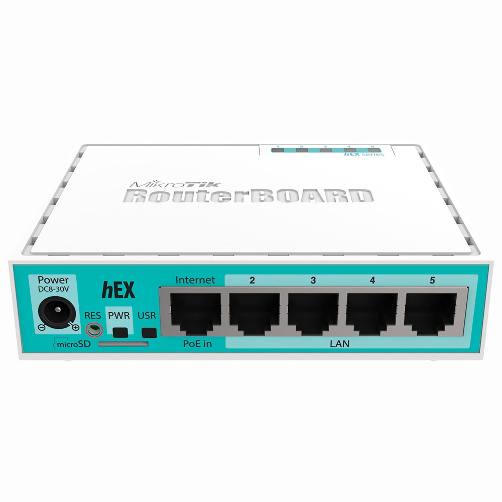Switch Mikrotik RB 750GR3 HEX L4 Blanco