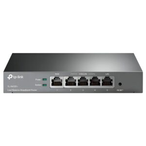 Roteador Balanceador de Carga de Banda Tp-Link TL-R470T+ 1WAN 3WAN LAN 1LAN 266MHz Negro