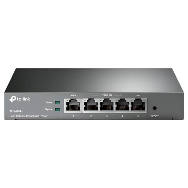 Router Balanceador de Carga de Banda Tp-Link TL-R470T+ 1WAN 3WAN LAN 1LAN 266MHz Negro