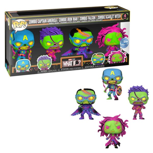 Funko Pop Marvel What If? - Zombie Blacklight 4-PACK (69116)
