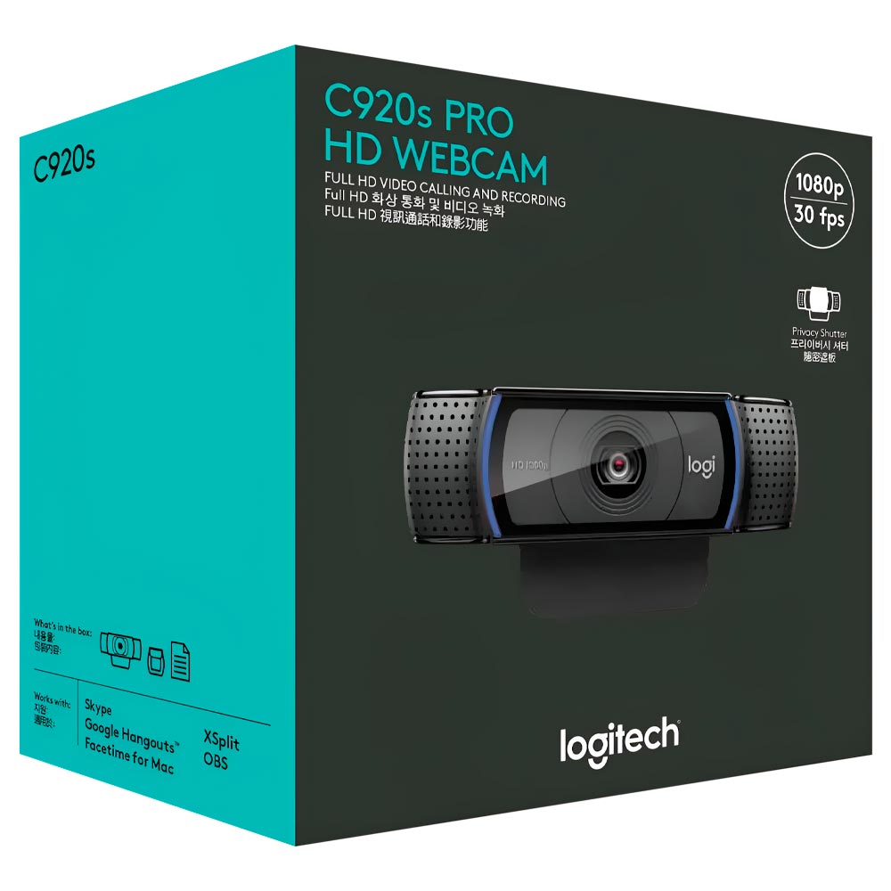 Webcam Logitech C920S Pro 1080P FHD - 960-001257