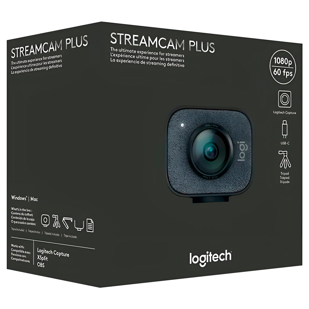 Webcam Logitech Streamcam Plus 1080P FHD - 960-001280