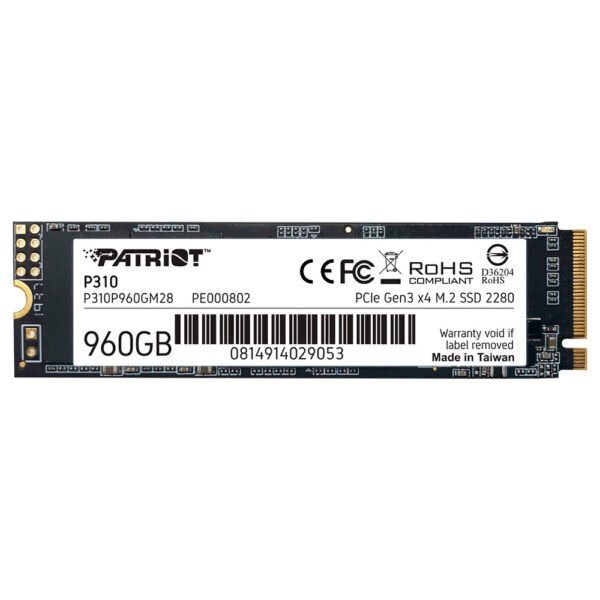 SSD Patriot M.2 960GB P310 NVMe - P310P960GM28