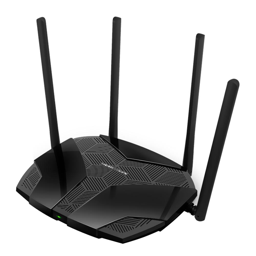 Router Mercusys MR80X AX3000 Dual Band 2.4GHz 5GHz Wi-Fi 6 4 Antenas Negro