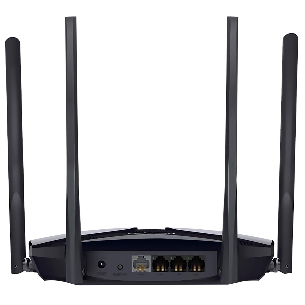 Router Mercusys MR80X AX3000 Dual Band 2.4GHz 5GHz Wi-Fi 6 4 Antenas Negro