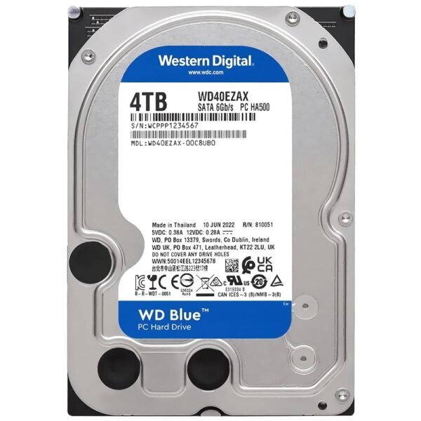 HDD Western Digital 4TB WD Blue 3.5" SATA 3 5400RPM WD40EZAX