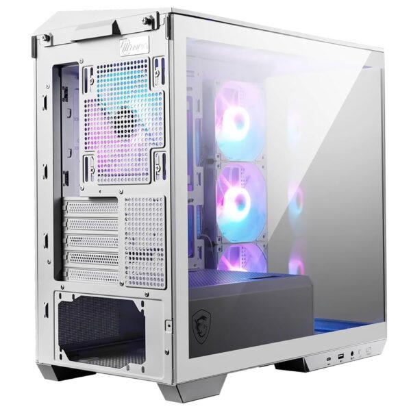 Gabinete Gamer MSI Mag Pano M100R PZ Mid Tower 4 Cooler ARGB Blanco