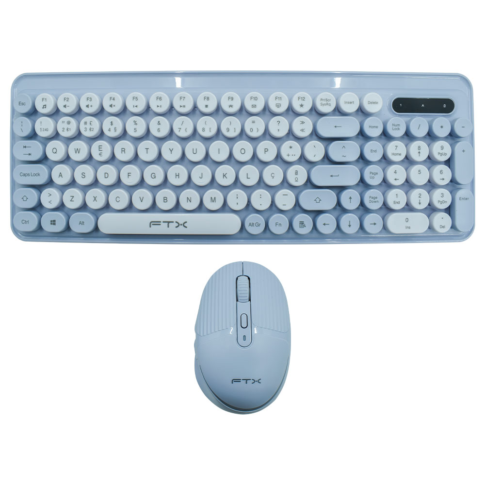 Teclado + Mouse FTX GK02 Wireless Portugués Morado