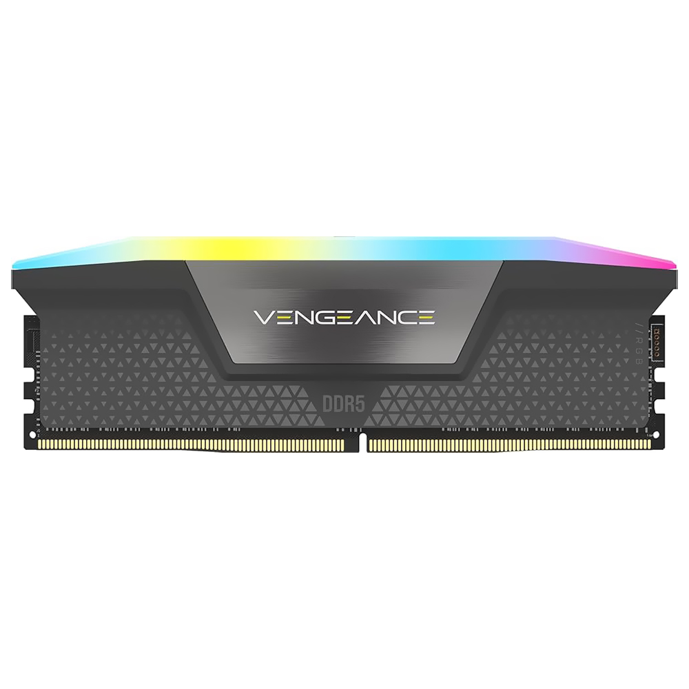 Memoria RAM Corsair Vengeance DDR5 16GB 5200MHz RGB - Negro (CMH16GX5M1B5200Z40)