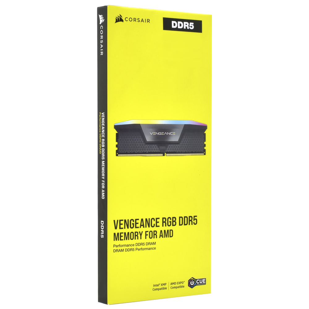 Memoria RAM Corsair Vengeance DDR5 16GB 5200MHz RGB - Negro (CMH16GX5M1B5200Z40)