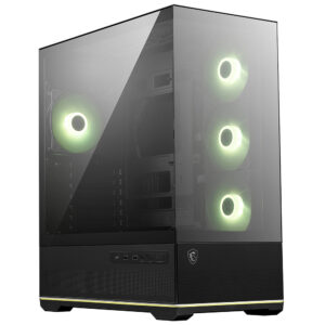 Gabinete Gamer MSI Mag Pano 110R PZ Micro ATX 4 Cooler ARGB Negro
