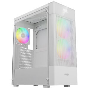 Gabinete Gamer Gamdias Aura GC5 Elite WH Mid Tower 3 Cooler ARGB Blanco