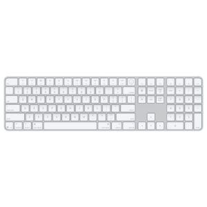 Apple Magic Keyboard MXK73LL A Wireless Touch ID Numérico Inglés Blanco Plata